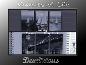 Sims 3 — Moments of Life Painting Set by Devilicious — This set contains 2 tryptic pictures of some Moments of Life in