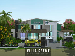 Sims 3 — Villa Creme by Ettoire — Gorgeous, modern designed villa for your lucky sims! It has 13 empty rooms. (3