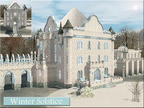 Sims 3 — Winter Solstice by Demented_Designs — A wintry family castle with 3 bedrooms, 4 baths, a stable, indoor pool and