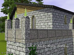 Sims 3 — MB-InelizFenceMedium by matomibotaki — MB-InelizFenceMedium, new medium high gothic fence mesh with 3
