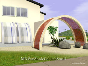 Sims 3 — MB-SunShadeColumnSmall by matomibotaki — MB-SunShadeColumnSmall, new mesh with 2 recolorable parts, can be used