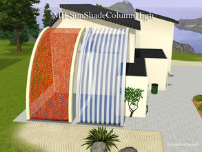 Sims 3 — MB-SunShadeColumnHigh by matomibotaki — MB-SunShadeColumnHigh, new two-story mesh , with 2 recolorable parts and