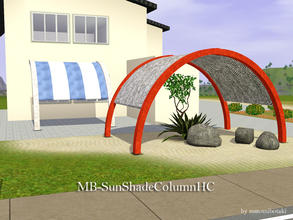 Sims 3 — MB-SunShadeColumnHC by matomibotaki — MB-SunShadeColumnHC, new mesh with 2 recolorable parts and half closed