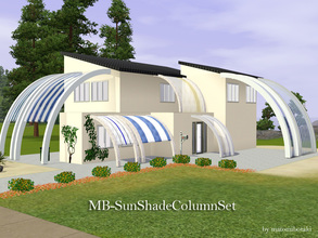 Sims 3 — MB-SunShadeColumnSet by matomibotaki — MB-SunShadeColumnSet, new one- and two-story column meshes , with 2