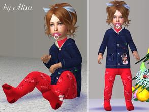 Sims 2 — cute look with tights by Alisa13132 — Tights with bubonic and velor jacket