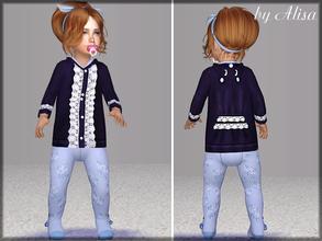 Sims 2 — cute look with tights 2 by Alisa13132 — Tights with bubonic and jacket