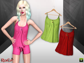 Sims 3 — Sweet Dream Set_Top by RedCat — 2 Recolorable Channels. 3 Variations Included. Game Mesh. 