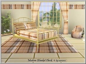 Sims 3 — Modern Blanket4_marcorse by marcorse — Geometric pattern: modern blanket in brown checks