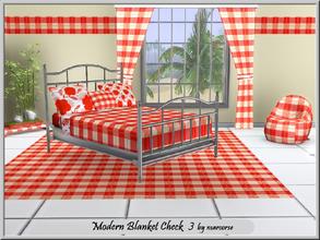 Sims 3 — Modern Blanket 3_marcorse by marcorse — Geometric pattern: modern blanket in red/white check