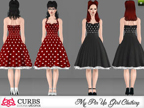 Sims 3 — Rockabilly 08 I'm back!!! by Colores_Urbanos — Rockabilly dress in 2 recolors. Valid for maternity!!! Includes