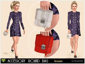 Sims 3 — Accessory round handbag by Severinka_ — Fashionable round handbag for women. Handbag with a short handle for the