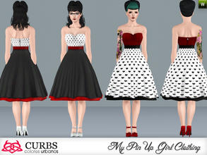 Sims 3 — Rockabilly 11 by Colores_Urbanos — Rockabilly dress in 2 recolors. Valid for maternity!!! Includes crinoline