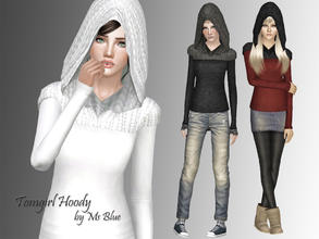 Sims 3 — Tomgirl Hoody by Ms_Blue — Presenting the Tomgirl Hoody. A plain sweater with long sleeves and a knitted