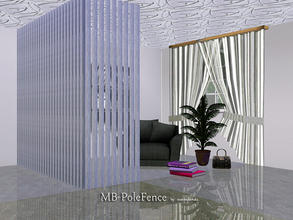 Sims 3 — MB-PoleFence by matomibotaki — MB-PoleFence, new wall-high ,recolorable fence mesh, not only usable as a fence,