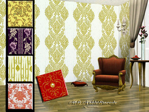 Sims 3 — MB-NobleBrocade by matomibotaki — MB-NobleBrocade, set with 6 new elegant and noble brocade pattern, each with 3