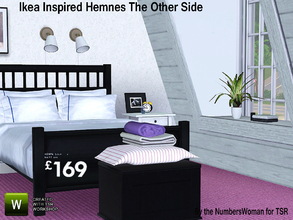 Sims 3 — Ikea Inspired Hemnes Other Side Bedroom by TheNumbersWoman — This Ikea Inspired Bedroom is based on the Ikea