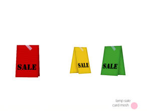 Sims 3 — Lamp Sale Card Mesh by DOT — Lamp Sale Card Mesh by DOT of The Sims Resource
