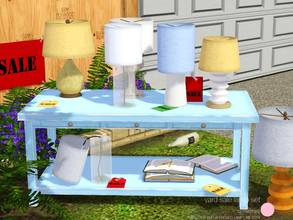 Sims 3 — Yard Sale Lamp Set by DOT — Yard Sale Lamp Set. Contemporary and Modern Lighting. 7 Table Lamps of glass, metal