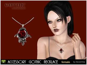 Sims 3 — Gothic pendant 'Blood Moon' by Severinka_ — Female accessory in the Gothic style - Pendant 'Blood Moon'. Pendant