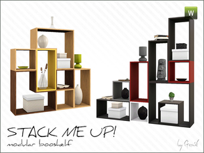 Sims 3 — Stack me up! modular bookshelf by Gosik — Set of modern, modular pieces that can mixed and matched to create