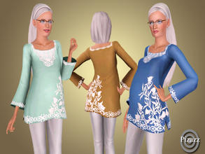 Sims 3 — Casual Tunic - Elder by pizazz — A great looking tunic for your elder sims. This top is great with a skirt or