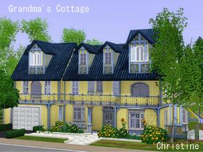 Sims 3 — Grandmas Cottage by cm_11778 — A quaint cottage bathed in hues of blue and yellow. There are three bedrooms, two