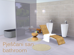 Sims 3 — Pjescani san bathroom by spacesims — A minimalist, stylish bathroom made of natural elements to provide best and