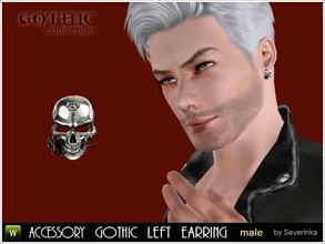 Sims 3 — Gothic male earring 'Alchemist Rex' by Severinka_ — Male accessory in the Gothic style - Necklace 'Alchemist