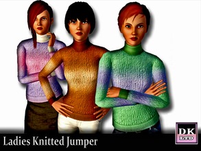 Sims 3 — Ladies Knitted Jumper by DK_LTD — Ladies multicoloured knitted jumper for those cold winter days.
