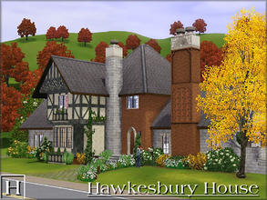 Sims 3 — Hawkesbury House by hatshepsut — A fine tudor style dwelling comes complete with it's own little stream.