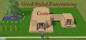 Sims 2 — Greek Styled Entertaining Center by Kalinia — I made got the \"Greek temple\" idea from my religion