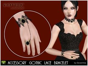 Sims 3 — Gothic Lace bracelet by Severinka_ — Female jewelry in the Gothic style - lace bracelet, a chain connected to