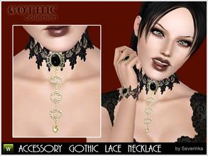 Sims 3 — Gothic Lace necklace by Severinka_ — Female jewelry in the Gothic style - lace necklace. All body proportions,