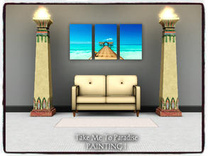Sims 3 — Take Me To Paradise_Triptych I by Xodess — This is part of my 'PARADISE_PAINTING SET'... in game it can be found
