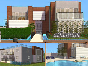 Sims 2 — evi2s Athenium lot by evi — A modern family lot with 3 bedrooms. 1st floor, Kitchen, dinning room, reading and