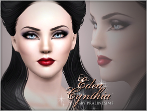 Sims 3 — Edea Cynthia by Pralinesims — Edea Cynthia, beautiful sim with black hair and dark berry, glossy lips! :) You