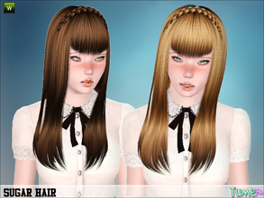 Sims 3 — Yume - Sugar hair (SET) by Zauma — Simple everyday hair for females with braid like headband. Hope you like!