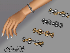 Sims 3 —  Metal Drops with Crystals Bracelet  FT-FE by Natalis — Polishing metal drops and shining crystals. Magnificent