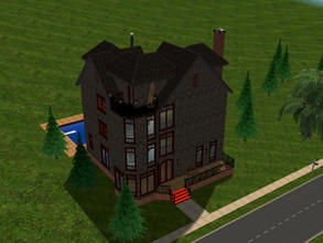 Sims 2 — Bella Goth Dorms by Jeaujeau2 — A dorm dedicated to Bella Goth, based on the original Goth house as seen in Sims