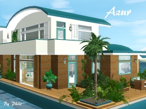 Sims 3 — Azur by philo — Affordable houseboat for sims who want to explore their world. This home has 3 bedrooms, a