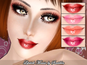 Sims 3 — Sintiklia - Lipstick Mousse by SintikliaSims — For T/YA/A/E female sims Thumbnail in CAS 3 channels Handpainted