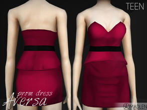 Sims 3 — Madlen Aversa Prom Dress(Teen) by MJ95 — New dress for your teen sim! You can wear it as everyday, formalwear or