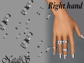 Sims 3 — Multirigs set FA-YA -right hand. by Natalis — by request ... variant for the right hand. Set of lots of of rings