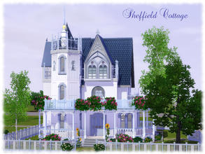 Sims 3 — Sheffield  Cottage by cm_11778 — A wonderful cottage that is bathed in colors of white and light blue sure to be