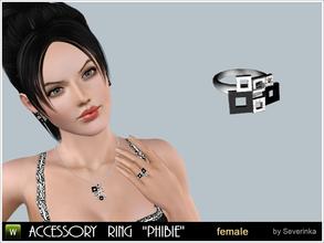 Sims 3 — Accessory Ring PHIBIE by Severinka_ — Accessory for women in a contemporary style - ring on left hand 'PHIBIE'.