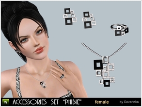 Sims 3 — Accessories set PHIBIE by Severinka_ — A set of accessories for women in a contemporary style - 'PHIBIE'. The