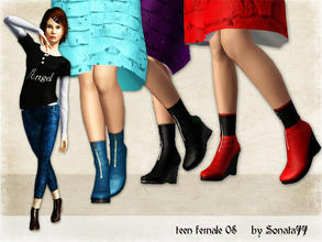 Sims 3 — Sonata77 teen female 08 by Sonata77 — Fashionable boots for teenagers with a lightning ahead. One color or
