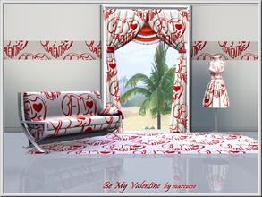 Sims 3 — Be My Valentine_marcore by marcorse — Themed pattern: red/white Be My Valentine text design