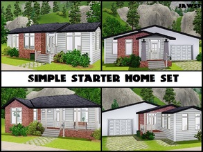 Sims 3 — SimpleStarterHomeSet by Jaws3 — This set contains four small, simple starter homes perfect for any small sim