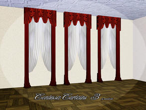 Sims 3 — MB-ContessaCurtains3 by matomibotaki — MB-ContessaCurtains3, 1x1 new small curtains mesh with volant , wall high